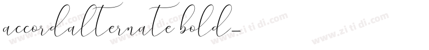 accordalternate bold字体转换